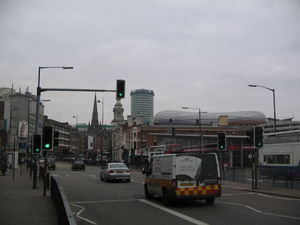 On our way from Digbeth coach station to Central Birmingham