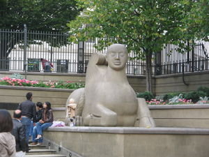 A sphinx at the side of Victoria Square