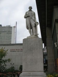 Statue of James Watt (whose name is used as the physical unit for power)
