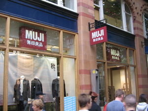 Muji store along New Street