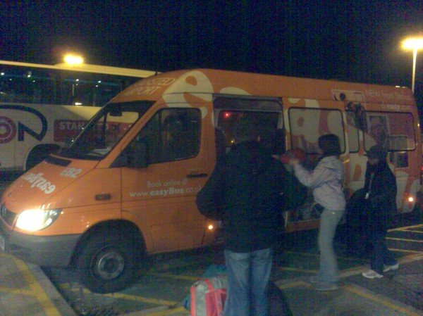 The Easybus we took to Stansted