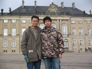 Me and my cousin Ben at Amalienborg