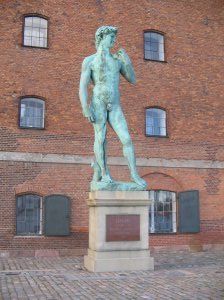 What is Michelangelo's David doing in Copenhagen?