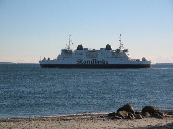 The ferry sailing between Helsingør (Denmark) and Helsingborg (Sweden)