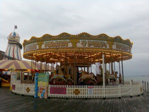 A carousel on Brighton Pier