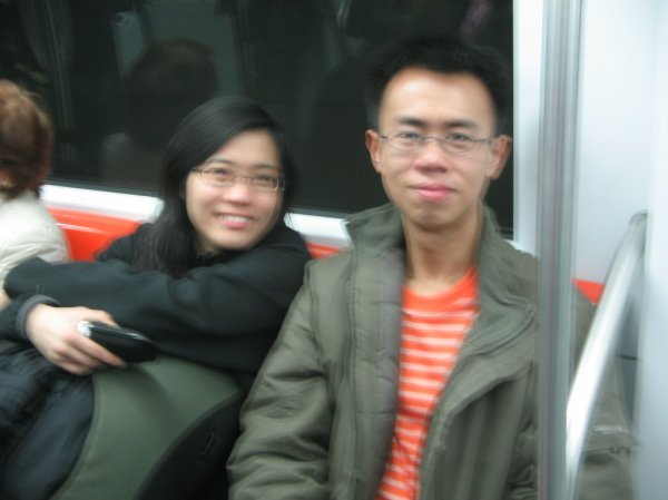 Shuhui & me on the Metro