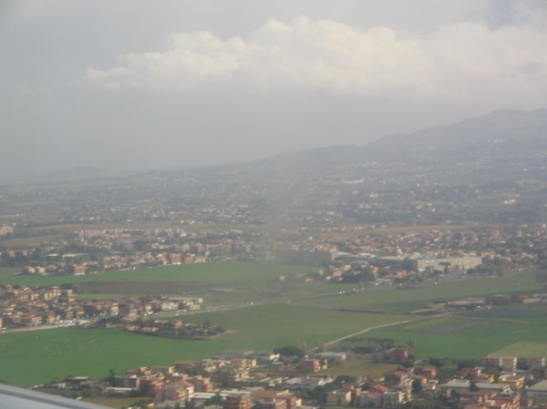 View of Italy as the plane approached Ciampino