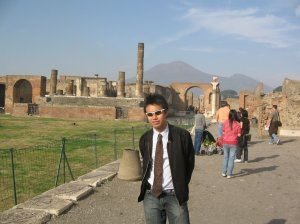 Cool Jack asked for a photo after he saw my photo of myself, Pompeii and Mount Vesuvius