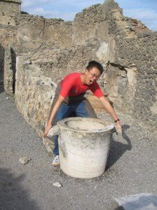 Me looking stupid as I tried to lift the pot