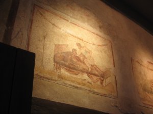 The frescoes, partitioned rooms and stone beds clearly indicate what sort of place this was