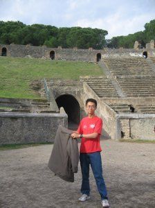 Me in the middle of the amphitheatre