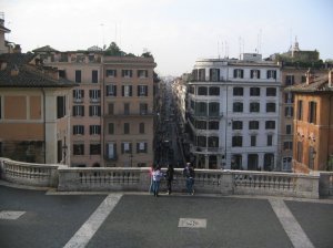 It's rare to have the whole Spanish Steps to yourself