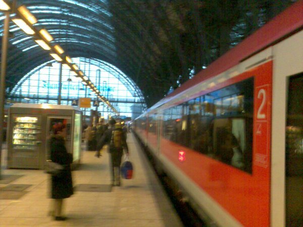 Boarding the train at Frankfurt Hbf