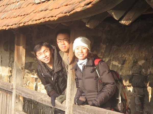 Jieli, me & Yingyi along the town wall