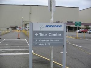 Boeing factory entrance