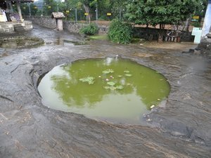 A pond in front of Galadeniya temple
