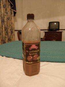 We bought a bottle of woodapple nectar, out of curiosity...