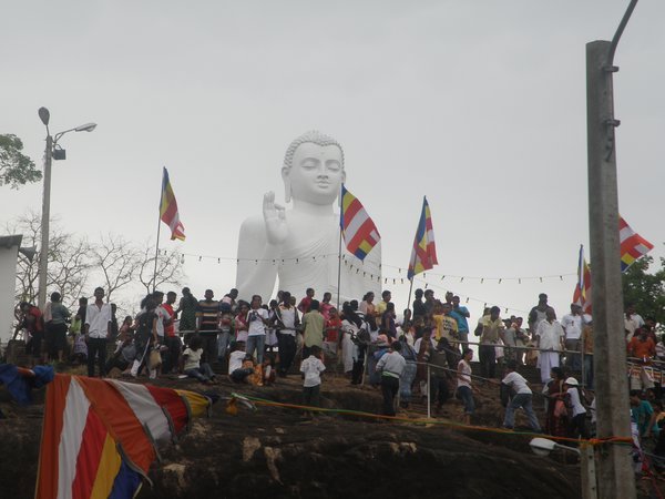 A huge hilltop Buddha statue