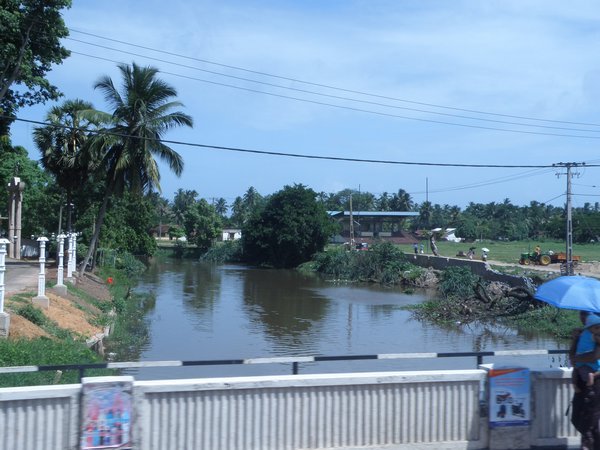 Passing a river on our way to Colombo
