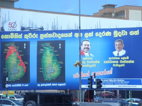 A political poster in Colombo