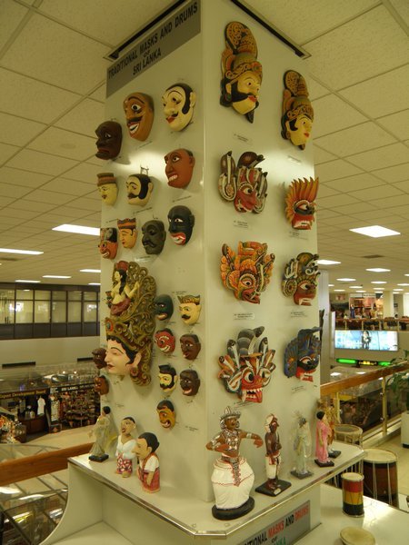 Sri Lankan masks on display
