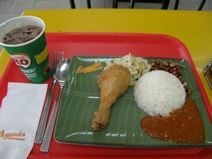 My lunch in Ayamku (a Brunei fast-food chain)