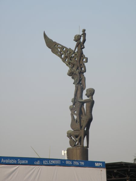 A sculpture in front of Jakarta Airport