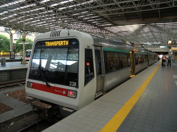 A Transperth train at Perth Station
