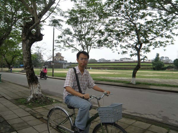 I rented a bicycle in Hue