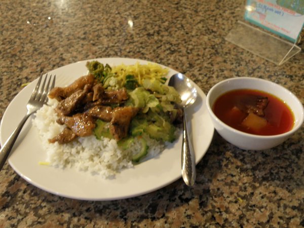 My humble dinner in Hue (The soup tasted much better than it looked. Trust me.)