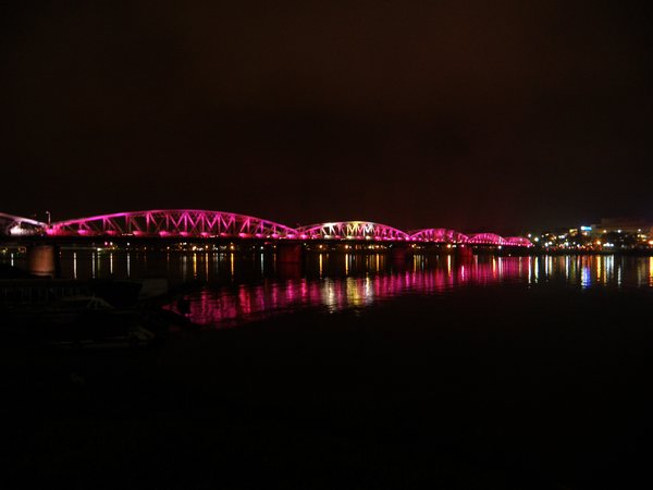 Trang Tien Bridge at night (I cycled across this bridge 4 times, everytime under heavy traffic...)