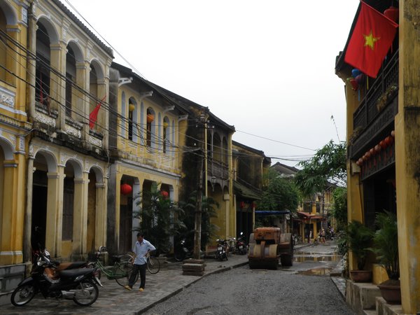 Old shophouses in Hoi An (the road was undergoing re-paving works)