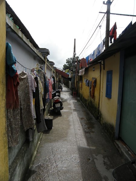 A narrow alleyway