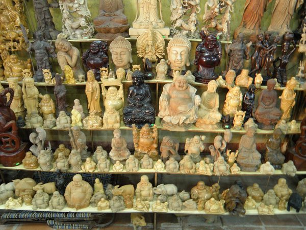 Wooden statues in the Handicraft Workshop
