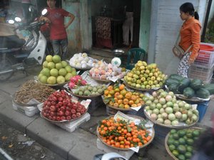 Fruits on sale in the early morning
