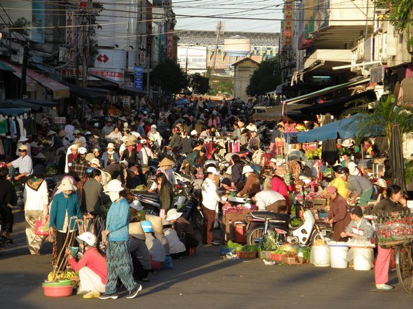 Busy outdoor market