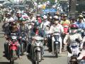 Traffic in Ho Chi Minh City (It takes a lot of courage and experience to cross a road like this)