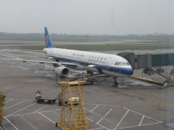 My plane from Singapore to Shenyang (Stopping at Guangzhou)