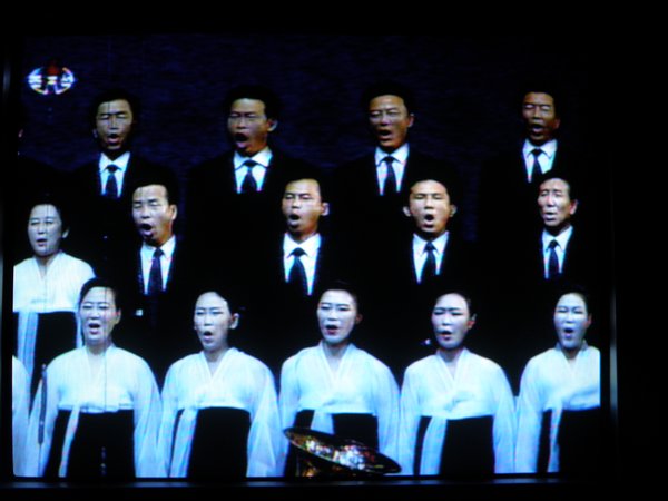 Choir performance on North Korean TV