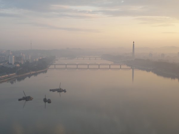 Sunrise over Taedong River