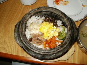 Dinner: Korean stone-pot rice