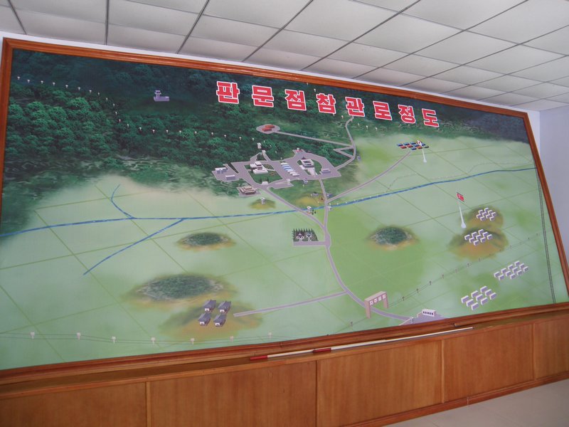 Map of Panmunjom in the General Lecture Room
