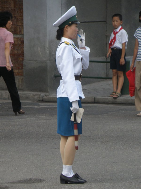 A Pyongyang traffic controller