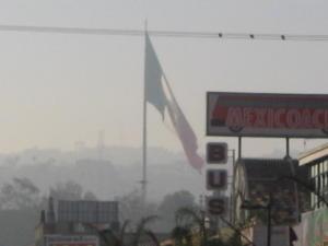 A giant Mexican flag