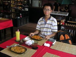 Having lunch in Angkor Cafe