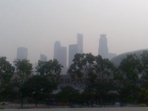View of the city skyline from Marina Square