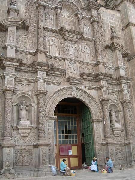 Church door in Puno