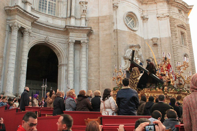 end of the Good Friday procession