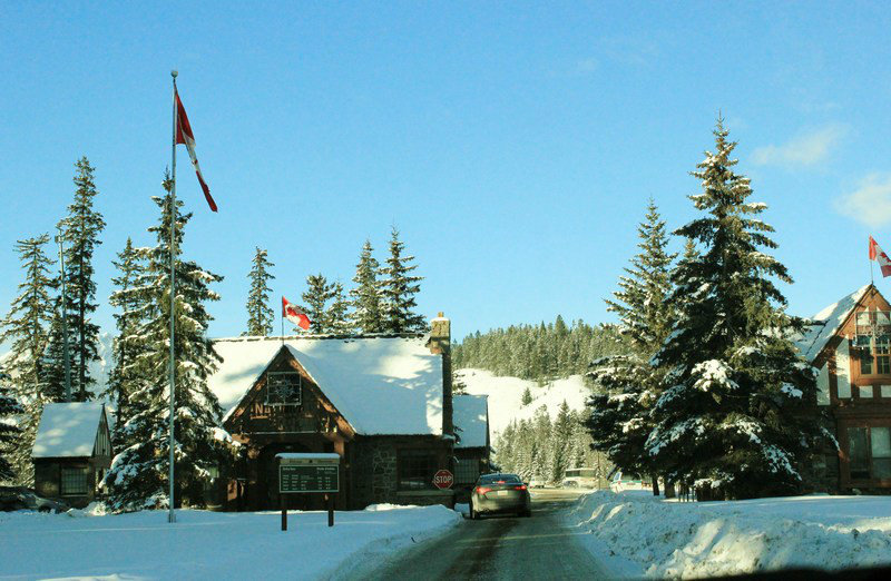 entering Banff National Park
