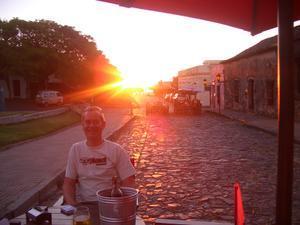 Nige enjoying sunset in Colonia
